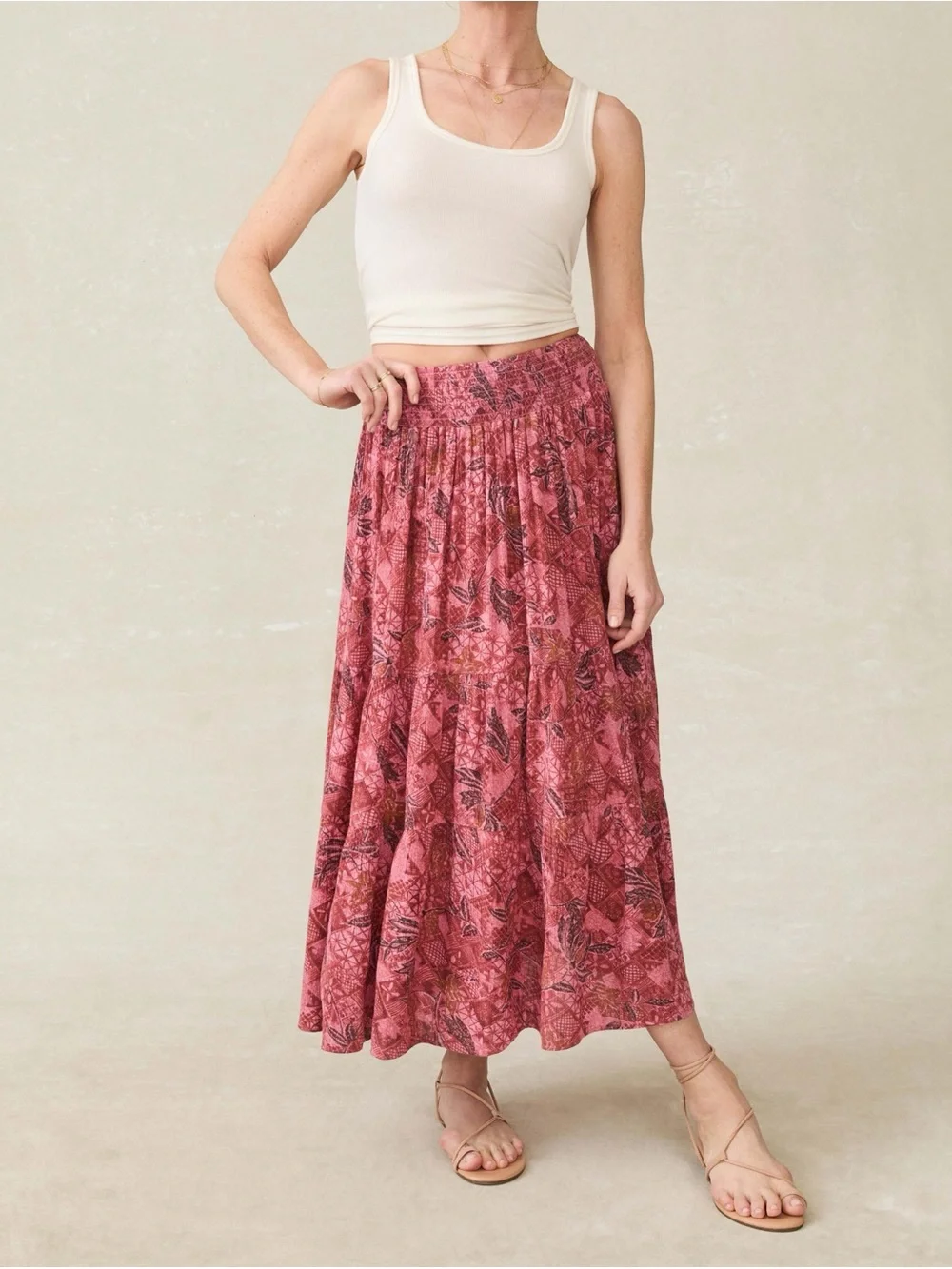 Faherty Woodstock Maxi Skirt - Island Breeze Floral - Size S